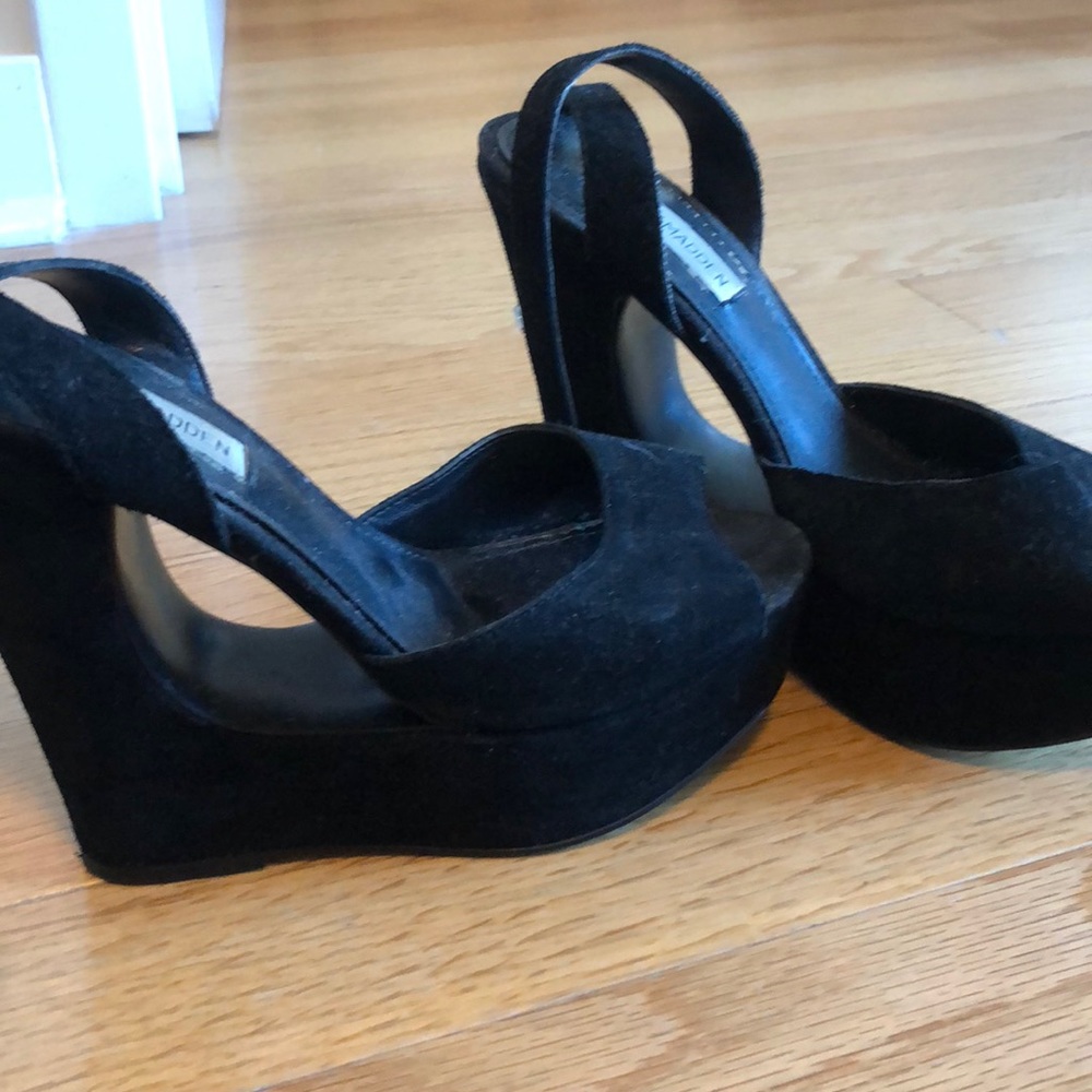 Suede wedges